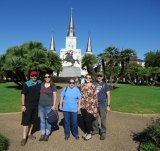 group of people at historical site in New Orleans, LA